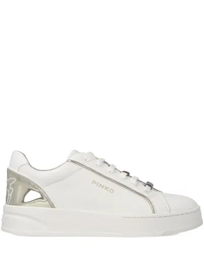 Pinko Iris Sneakers With Silver Hardware Details In Purple