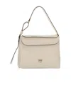 Pinko White Love Birds Diamond Shoulder Bag In Nude
