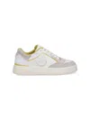 Pinko Casual And Elegant Beige Leather Sneakers Mandy 10 In White