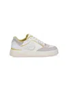 Pinko Casual And Elegant Beige Leather Sneakers Mandy 10 In White