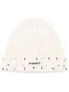 Pinko Logo-patch Beanie Hat In White