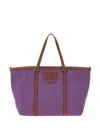 Pinko Logo-patch Cotton Canvas Tote Bag