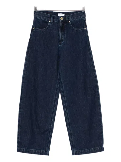 Pinko Kids' Logo-patch Jeans In Blue