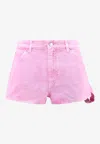 Pinko Workwear Shorts In Cotton Bull Fabric In Pink