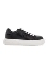 Pinko Monogram Detail Platform Sneakers With In White