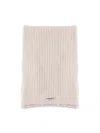 PINKO PINKO LOGO PATCH RIBBED SCARF