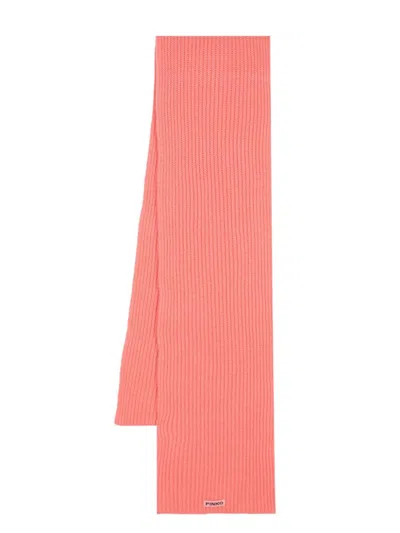 Pinko Schal Mit Logo-patch In Rosa