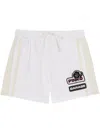 Pinko Logo-patch Shorts In White