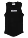 Pinko Logo-patch Tank Top In Black