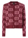Pinko Cardigan With Love Birds Logo In Multi