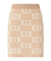 Pinko Knitted Logo-pattern Straight Skirt In Neutral