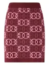 Pinko Mini Skirt With Love Birds Logo In Red