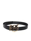 PINKO PINKO LOGO PLAQUE BUCKLED BELT