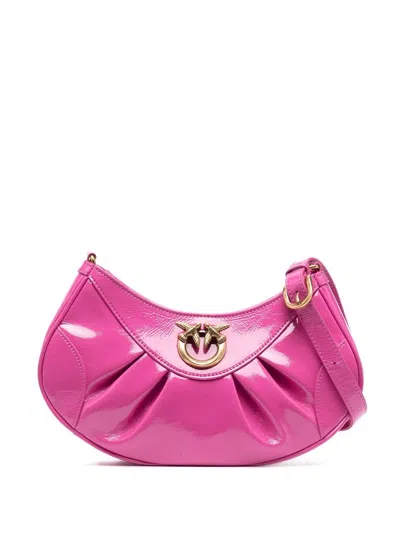 Pinko Logo-plaque Crossbody Bag In 粉色