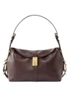 Pinko Saddle Baguette Small Shoulder Bag In Burgundy