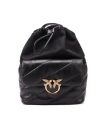 PINKO PINKO LOGO PLAQUE QUILTED BACKPACK