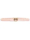 Pinko Logo-plaque Sheepskin Belt In 粉色