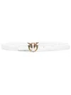Pinko Logo-plaque Sheepskin Belt In White