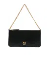 Pinko Logo Plaque Shoulder Bag In Black