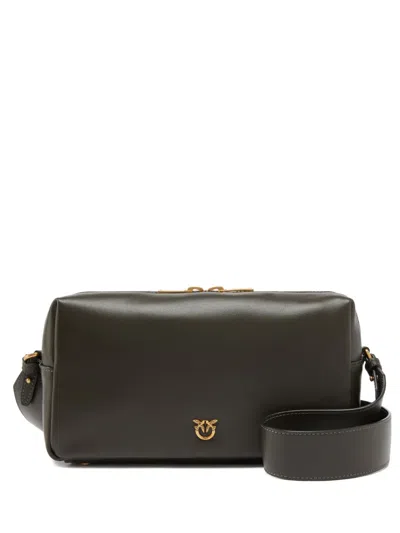 Pinko Logo-plaque Shoulder Bag In Green