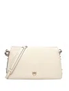 Pinko Logo-plaque Shoulder Bag In Neutral