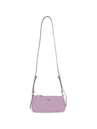 Pinko Logo Plaque Shoulder Bag In Pink