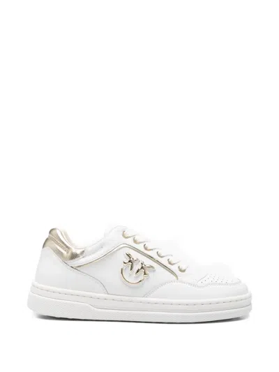 Pinko Logo-plaque Sneakers In White