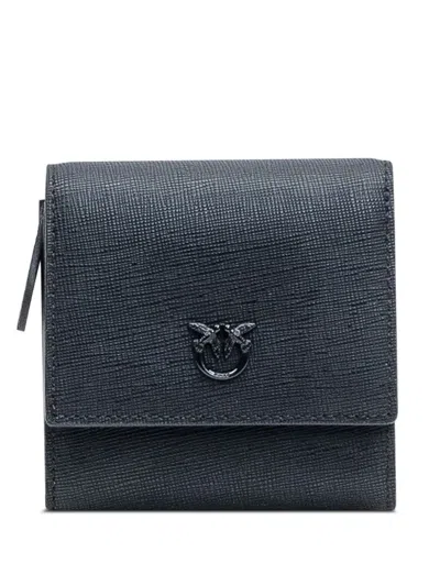 Pinko Logo-plaque Wallet In Black