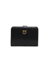 Pinko Love Birds-plaque Wallet In Black