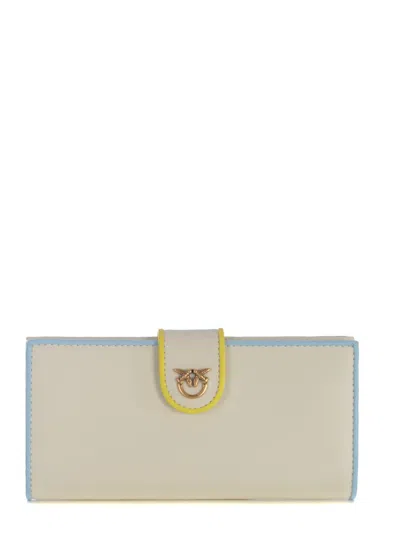 Pinko Logo Plaque Wallet In White