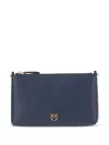 Pinko Leather Clutch Bag With Logo
