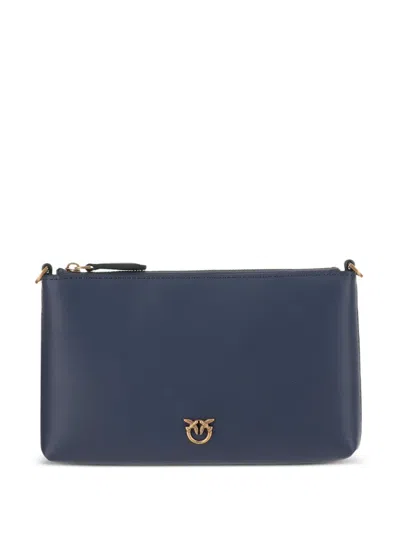 PINKO LOGO-PLAQUE ZIP CLUTCH BAG