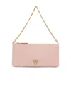 Pinko Flat Classic Love Simply Shoulder Bag In Nude