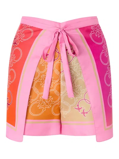 Pinko Logo-print Beach Cover-up In Pink