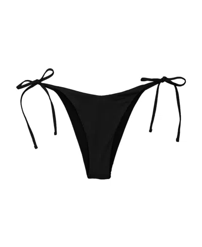 Pinko Logo-print Bikini Bottoms In Black