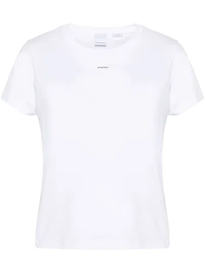 PINKO LOGO-PRINT COTTON T-SHIRT