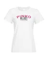 Shop Pinko Logo-print Cotton T-shirt In White