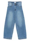 Pinko Logo-print Straight-leg Jeans In Blue