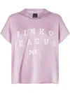 Pinko Logo-print Hooded Blouse In Pink