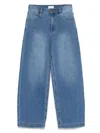 Pinko Logo-print Straight-leg Jeans In 蓝色
