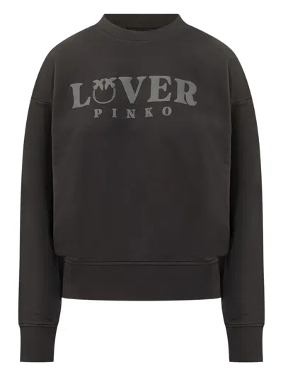 Pinko Logo-print Sweatshirt In Gray