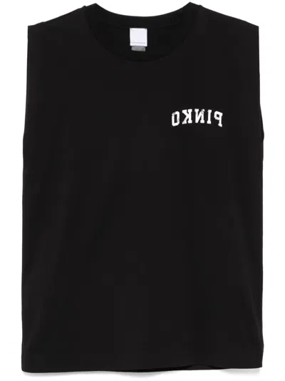 Pinko Logo-print T-shirt In Black