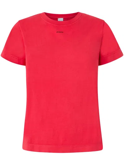 Pinko Logo-print T-shirt In Red