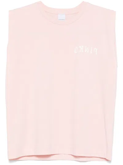 Pinko Logo-print Tank Top In Pink