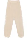 Pinko Logo-embroidered Tapered Track Pants In Neutrals