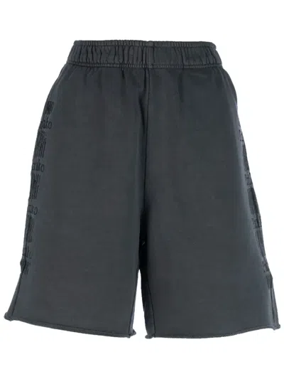 PINKO LOGO-PRINT TRACK SHORTS