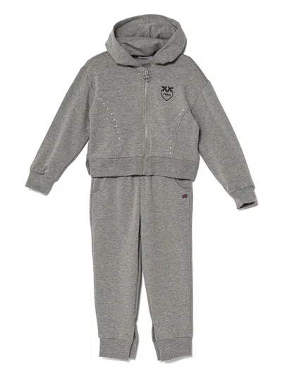 Pinko Kids' Logo-print Tracksuit In Grey