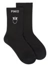 Pinko Socks With Love Birds Logo In Black