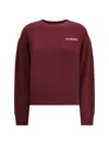 Pinko Wool And Cashmere Logo Sweater In Red