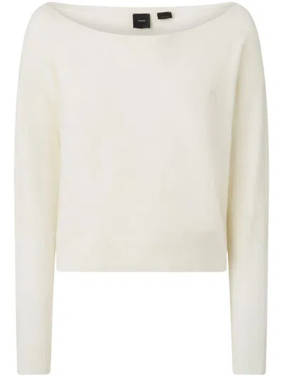 Pinko Logo Sweater In Blanc Immaculé